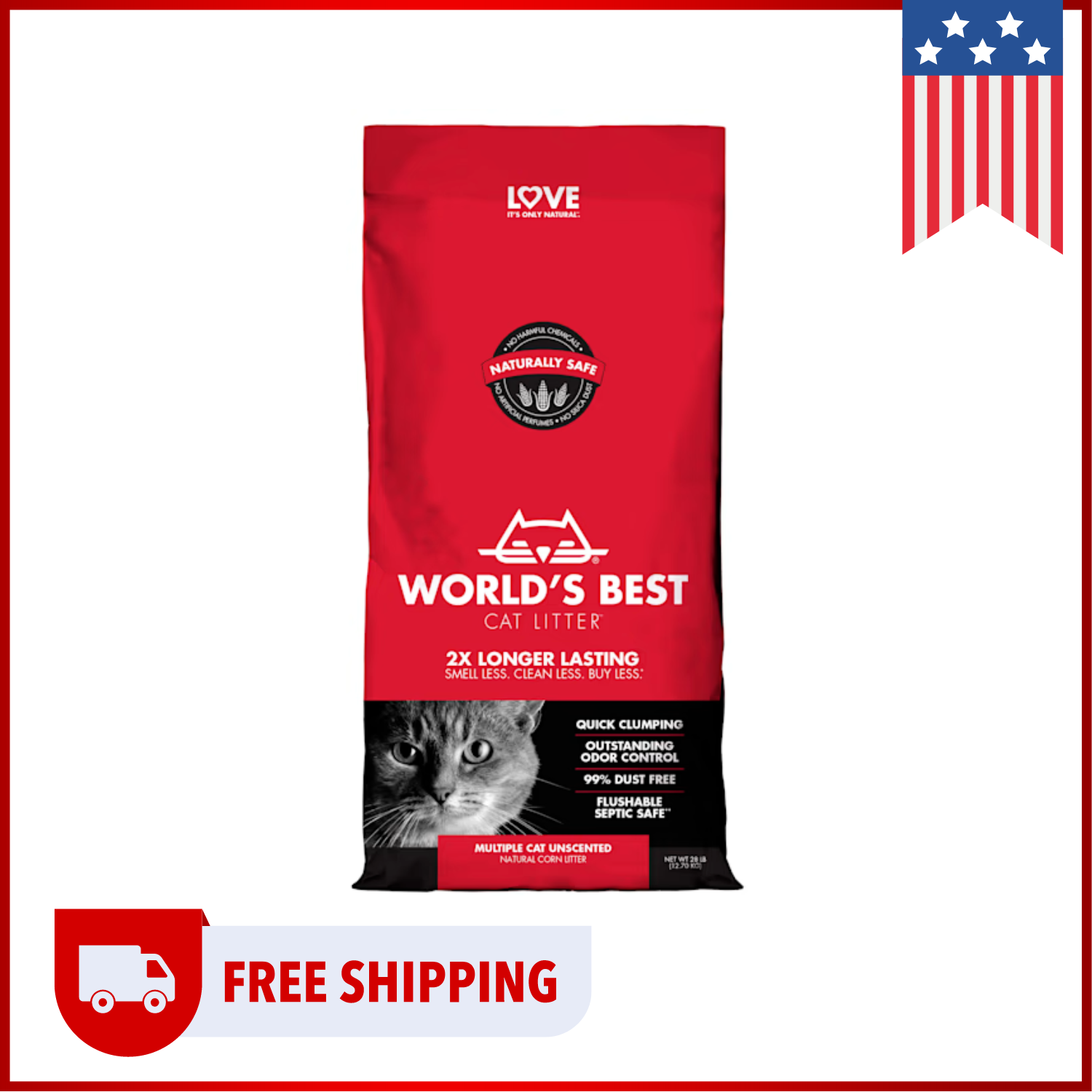 World's Best Cat Litter 28 Lb Litterbox