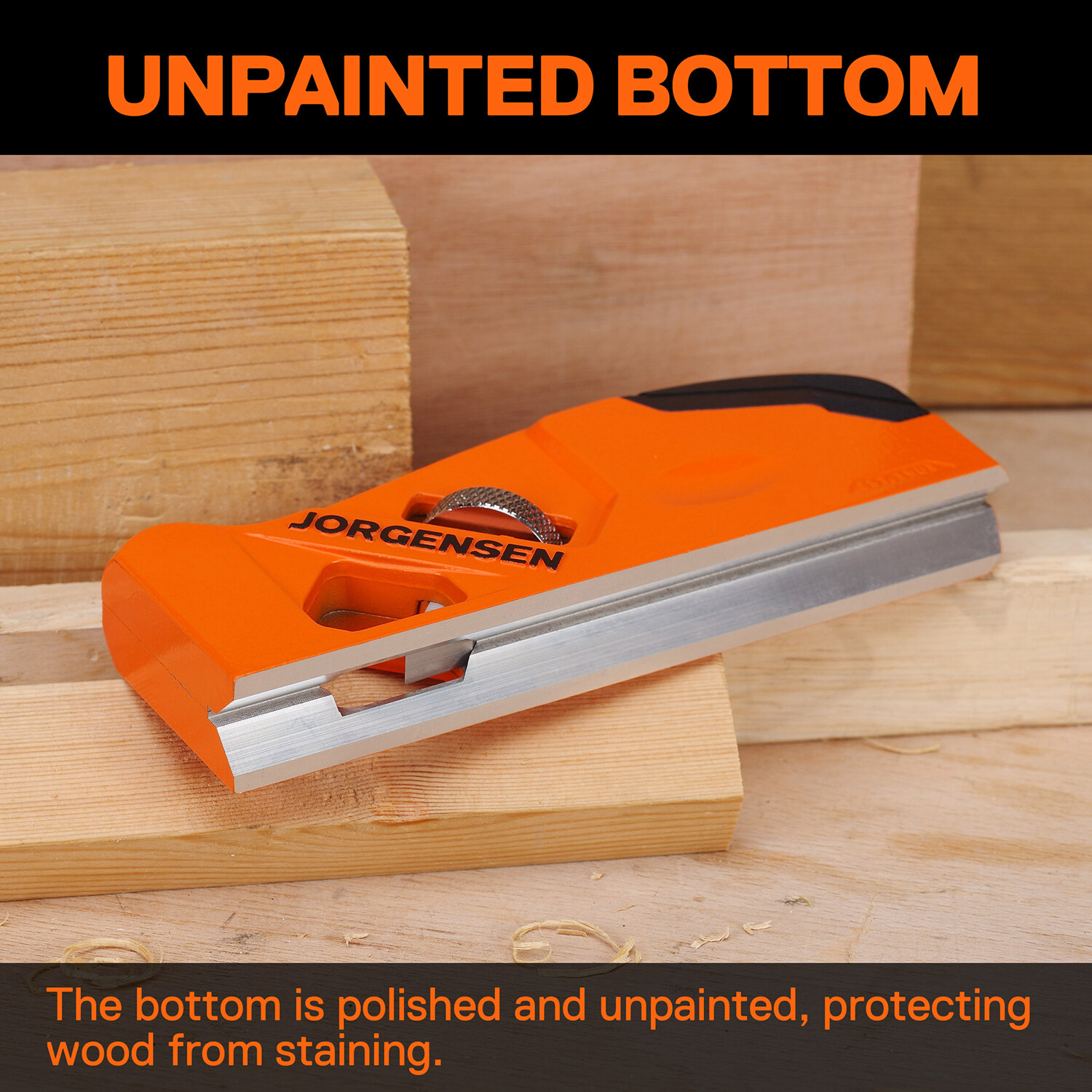 JORGENSEN Chamfer Plane Edge Corner Plane 4 Cutter Head Storage Space Hand Plane