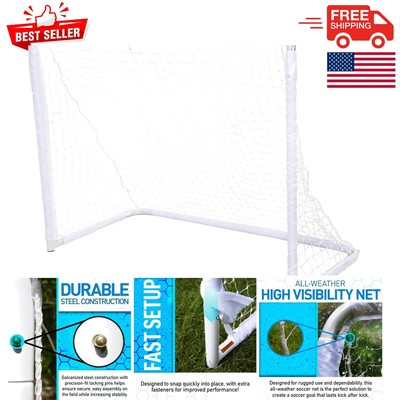 All-Weather 50-Inch Soccer Goal with Fast Assembly - Perfect for Youth Leagues