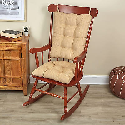 The Gripper Twill Jumbo XL Non Slip Rocking Chair Cushion Set with