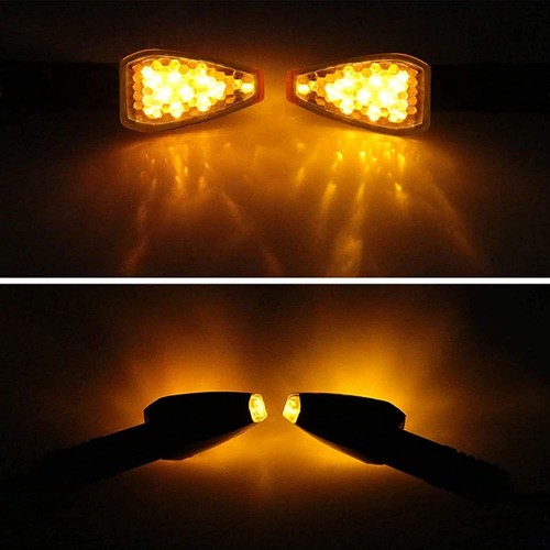 4PCS Motorcycle LED Turn Signal Indicator Blinker Amber Lights Universal Durable