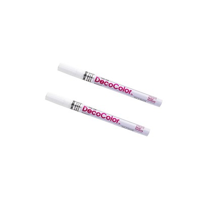 Marvy Uchida Opaque Paint Markers Fine Tip White 2/Pack (7665913a) 7665913A