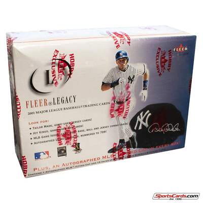 2001 Fleer Legacy Baseball Sealed Box - (1) Signed Hat Per Box + (15) Packs Ichi