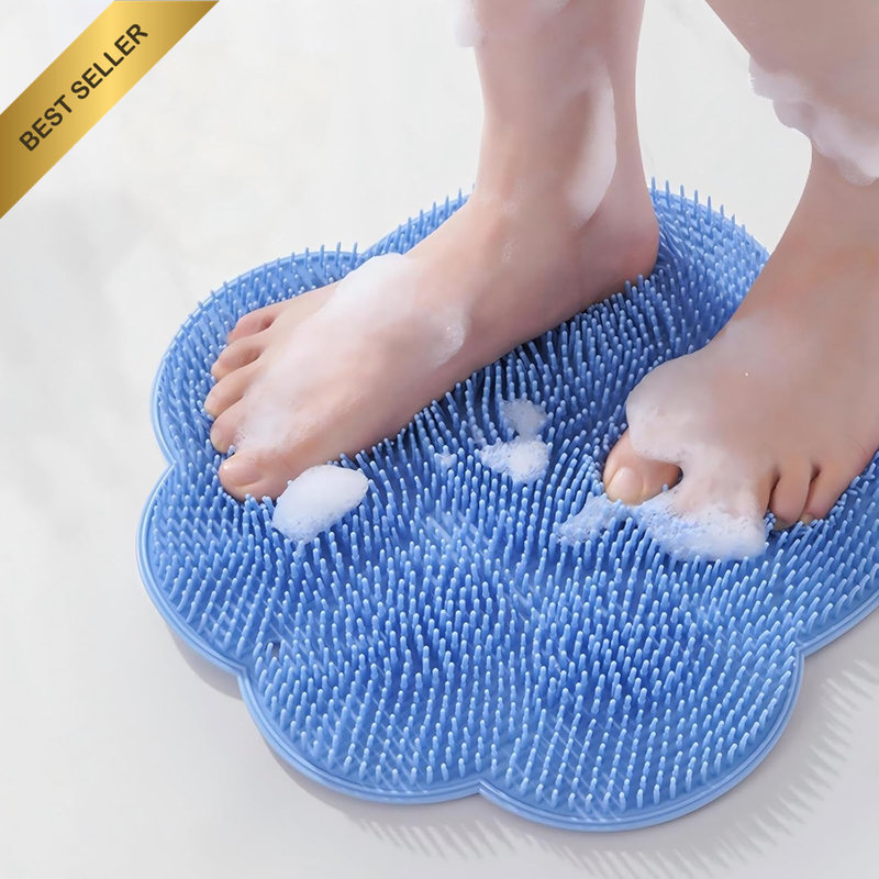 Shower Foot Scrubber Mat,Silicone Foot Scrubber for Shower,Silicone Body Scrubbe