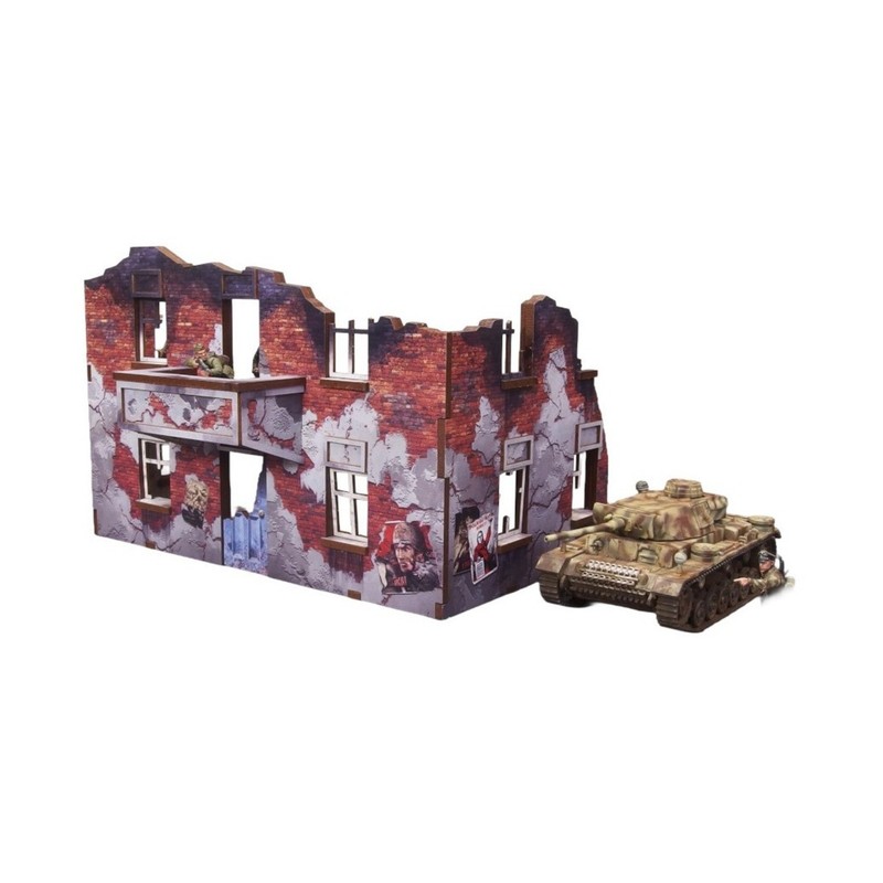 Micro Art Terrain  Ostfront Stalingrad Apartment Block Back (Prepaint