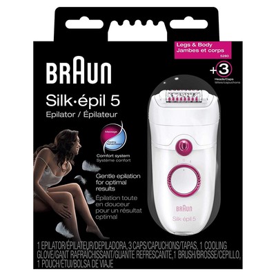 Braun Silk-Epil 5280 Epilator for Hair Removal, White