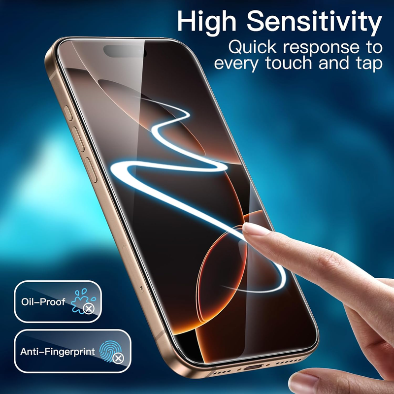 Screen Protector for iPhone 16 Pro Max 6.9-Inch with Camera Lens Protector, Easy