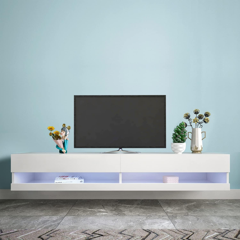 Wall Mounted With Led Lights For 50 55 60 65 70 75 Inch Tv, 