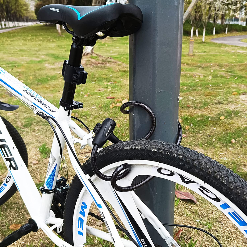 Bike Lock Bicycle Cable Security Chain Anti-Theft Combination Heavy Duty Scooter