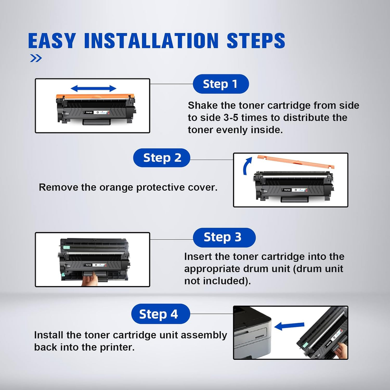 (New Chip) TN760 Compatible Toner Cartridges Replacement for TN760 TN-760 TN730