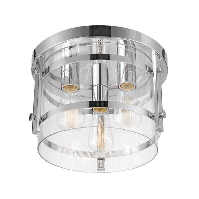 Globe Electric Wexford 3-Light Dark Bronze Semi-Flush Mount Ceiling Light