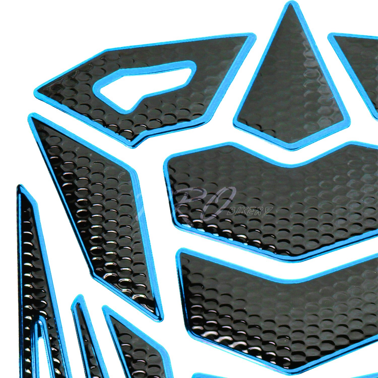 16-Piece Blue Tank Pad + R1/R1S Emblem & Silver Decal Kit For Yamaha YZF-R1