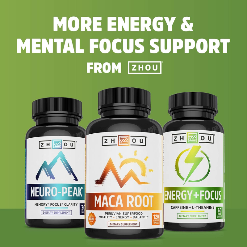 Zhou Green Tea Extract Capsules with EGCG, Natural Energy, Mental Focus, Immune