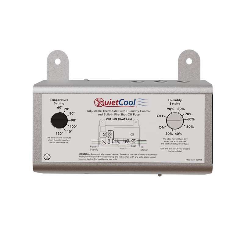Thermostat Humidistat for  Attic Fan Fire Safety Shut off Ventilator