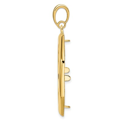 Pre-owned Jewelry Stores Network 1986-now $25 1/2 oz American Eagle Prong Set Octagonal Coin Bezel In 14k Gold