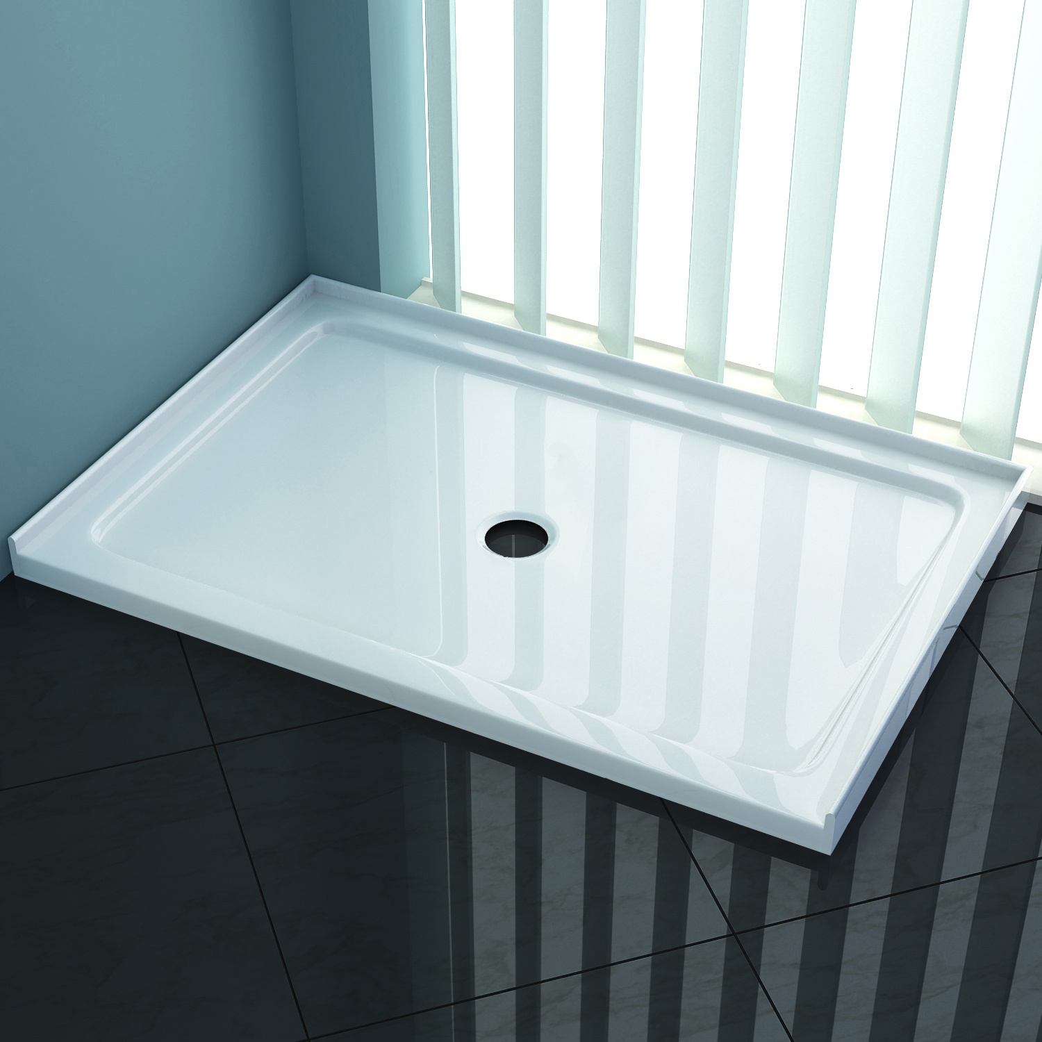 Square Durable Acrylic Fiberglass Shower Base Tile Over DIY