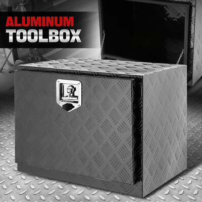 Алюминиевый ящик для инструментов Кузов пикапа RV Trailer Storage 24 с замком и ключом Черный