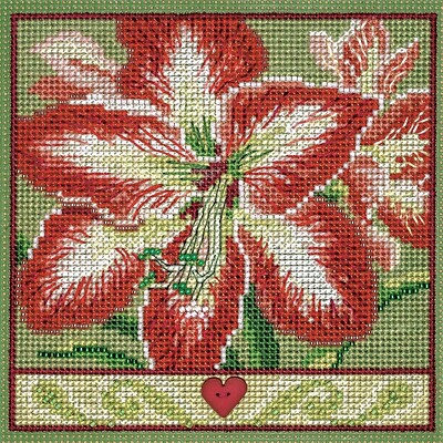 Mill Hill 2023 Winter Series Buttons & Beads Cross stitch kit ~ Amaryllis ~
