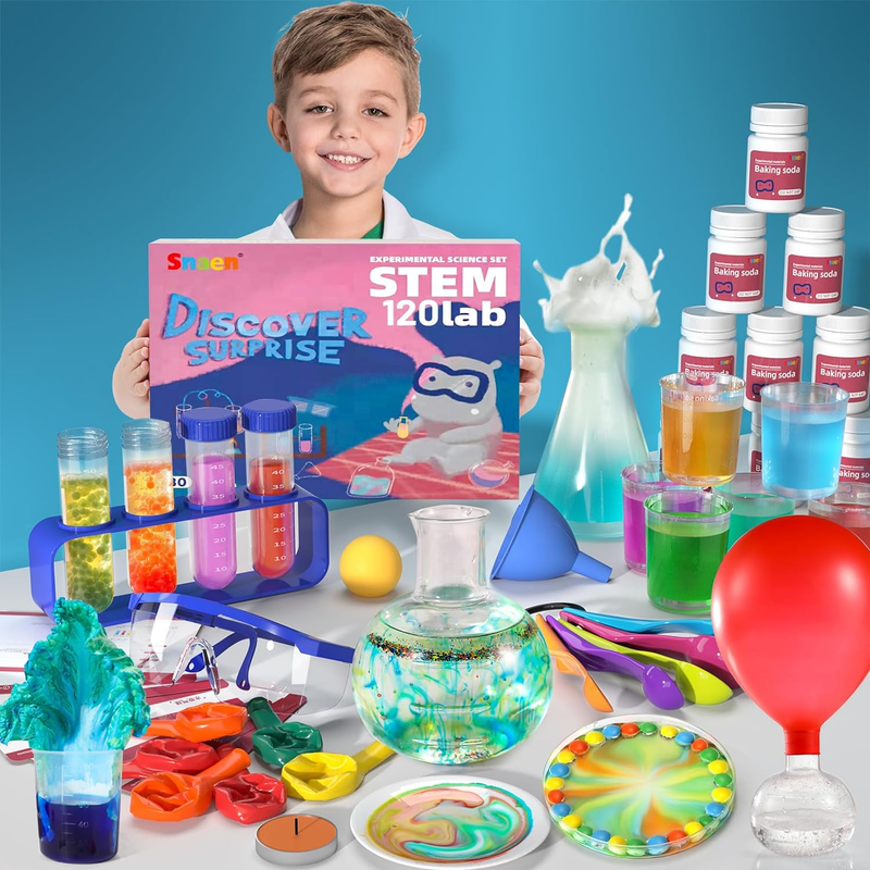 SNAEN Science Kit with 120+ Science Lab Experiments,Diy STEM Educational Learnin
