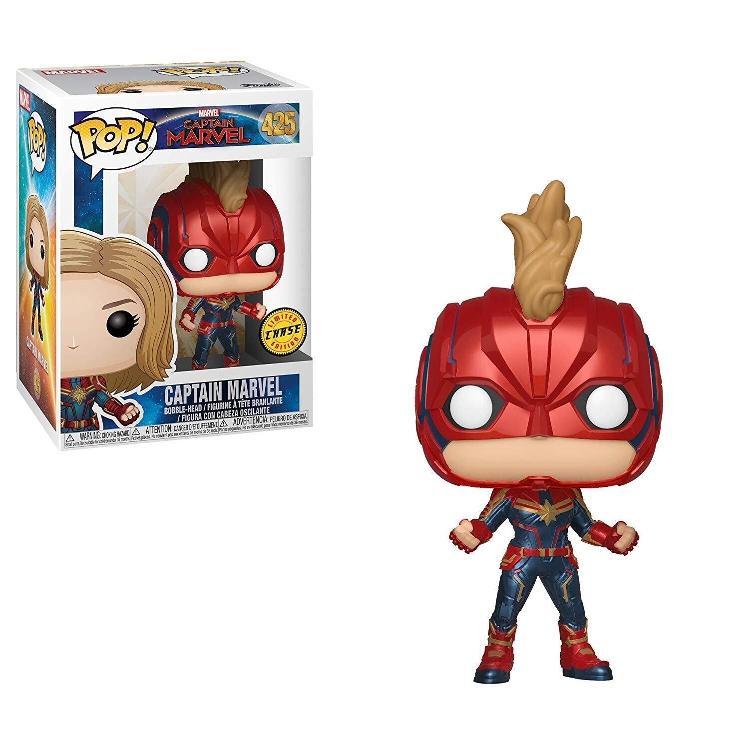 Funko POP! Marvel's CAPTAIN MARVEL Bobble-Head #425 **CHASE