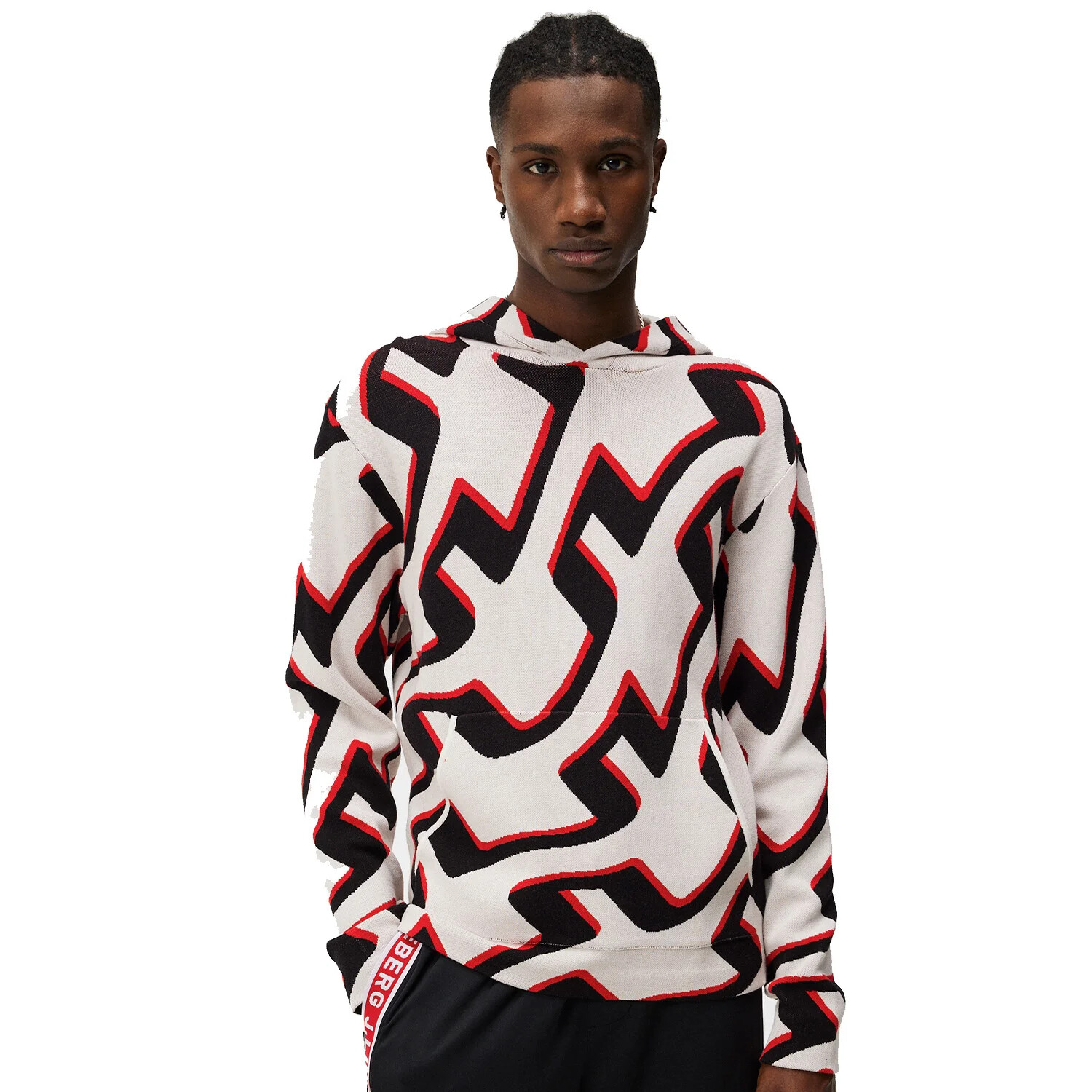 J Lindeberg Men's ADI KNITTED HOODIE AMKW09406 A041 White J Lindeberg Men's ADI KNITTED HOODIE AMKW09406 A041 White