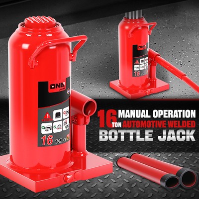 16-тонный (35274 фунтов) Автоматический Ручной домкрат для ремонта автомобилей с гидравлической сварной бутылкой красного цвета