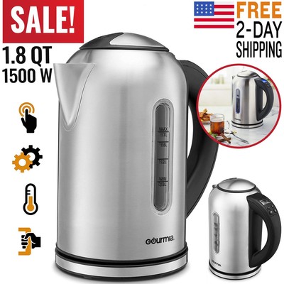Electric Tea Kettle Hot Water Stainless Steel Cordless Pot Fast...
