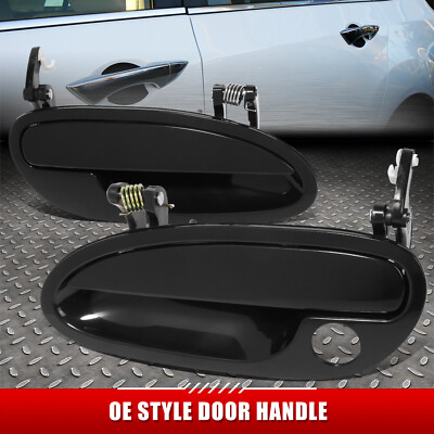 [2ШТ] ДЛЯ 04-06 PONTIAC GTO ЧЕРНЫЕ ГЛАДКИЕ РУЧКИ ДЛЯ ОТКРЫВАНИЯ ПЕРЕДНЕЙ ЛЕВОЙ И ПРАВОЙ ДВЕРЕЙ