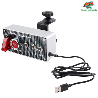 New 12V LED Racing Car Ignition Switch Panel Engine Start Push Toggle Button US