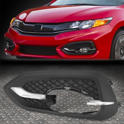 Для 14-15 Honda Civic Черная рамка противотуманной фары в стиле OE с левой стороны водителя
