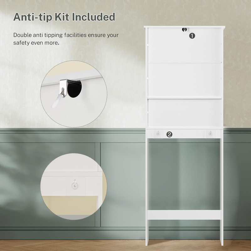 Over The Toilet Storage Cabinet, Above Toilet Storage Cabinet with Adjustable Sh