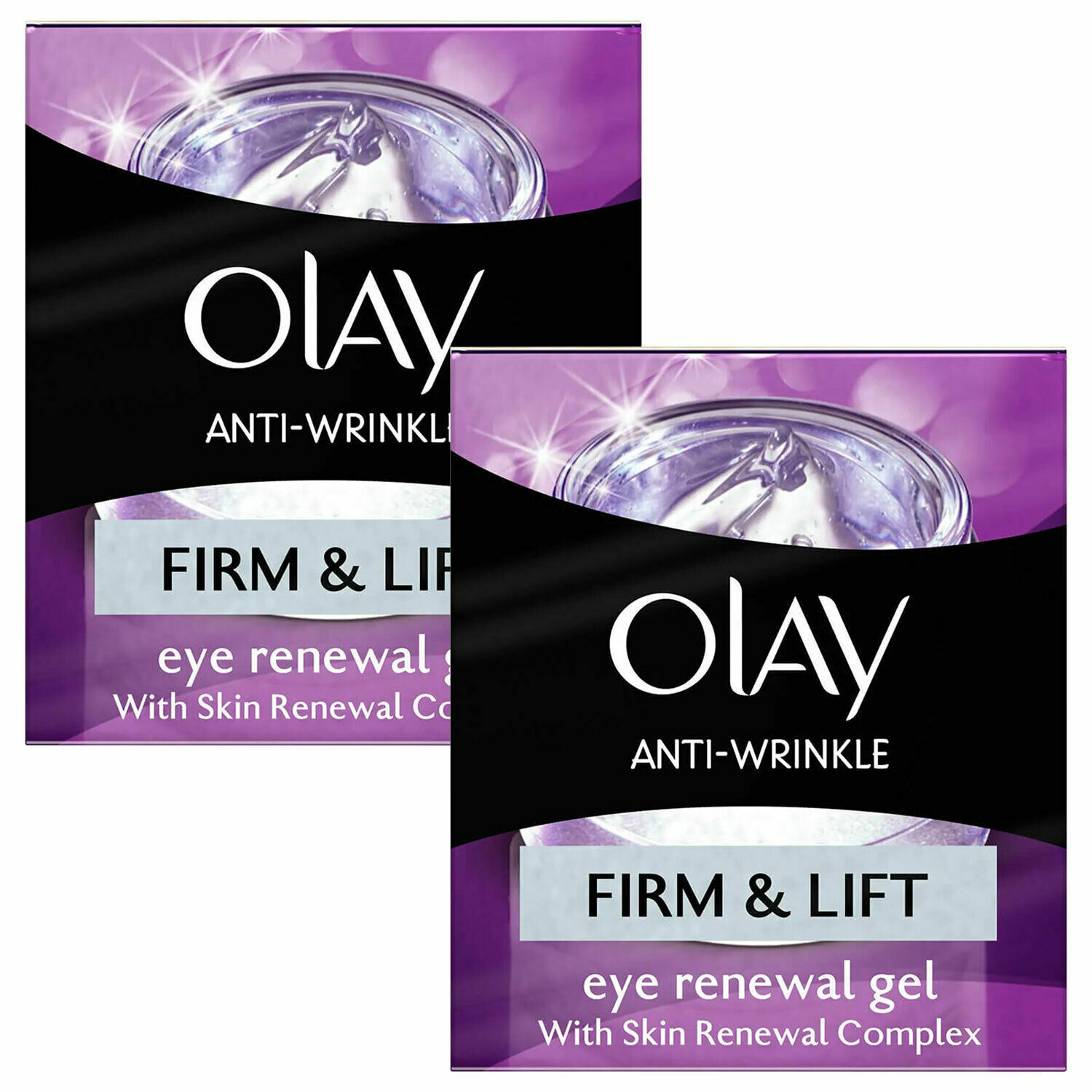 Olay Anti-Wrinkle Eye Renewal Gel, Firm & Lift, 2 Pack, 15ml