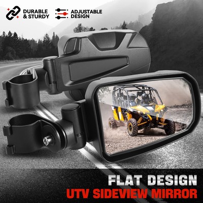 Крепление боковых зеркал заднего вида UTV на перекладине с каркасом неправильной формы + Зажим 1.75 / 2