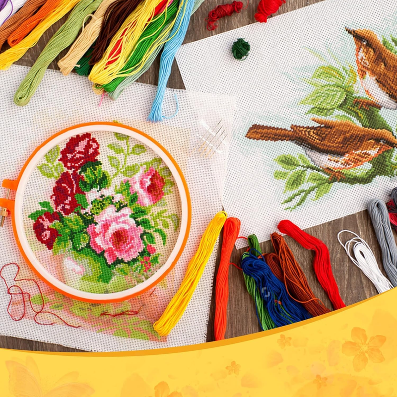 100 Colour Embroidery Thread - Rainbow Embroidery Floss Bulk Hand Embroidery Var