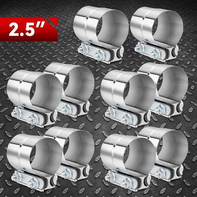 10шт 2,5 T304 Из Нержавеющей Стали внахлестку Соединительная лента Глушителя выхлопной трубы Зажимная втулка