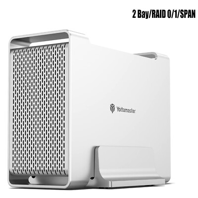 Yottamaster 2 Bay RAID Hard Drive Enclosure USB 3.1 For 2.5'' SATA HDD SSD UASP