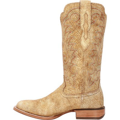 Pre-owned Durango Womens Arena Pro Western Cremello Leather Cowboy Boots