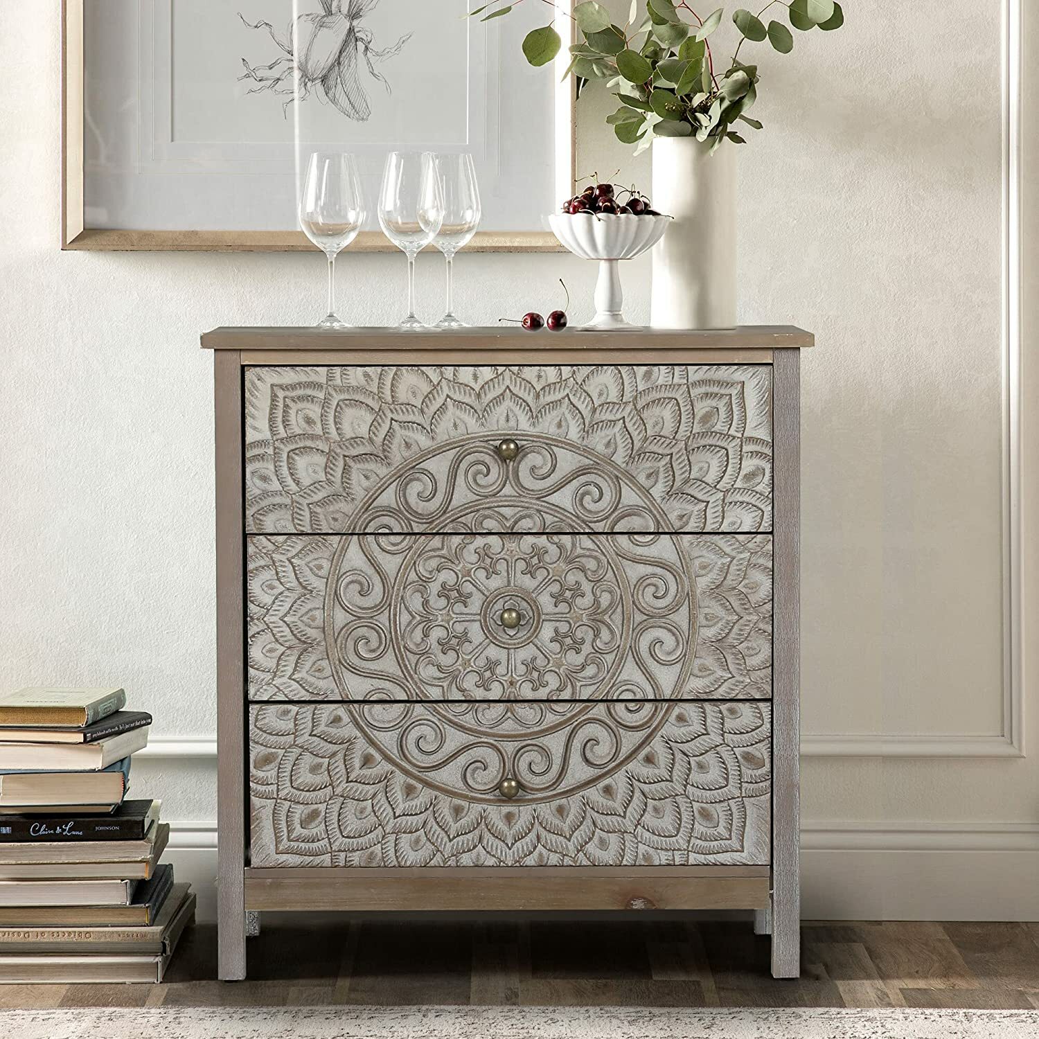 Sale アンティークPT アクセント　コンソールキャビネット Accent Cabinet Storage Cabinet Vintage Console Cabinet with