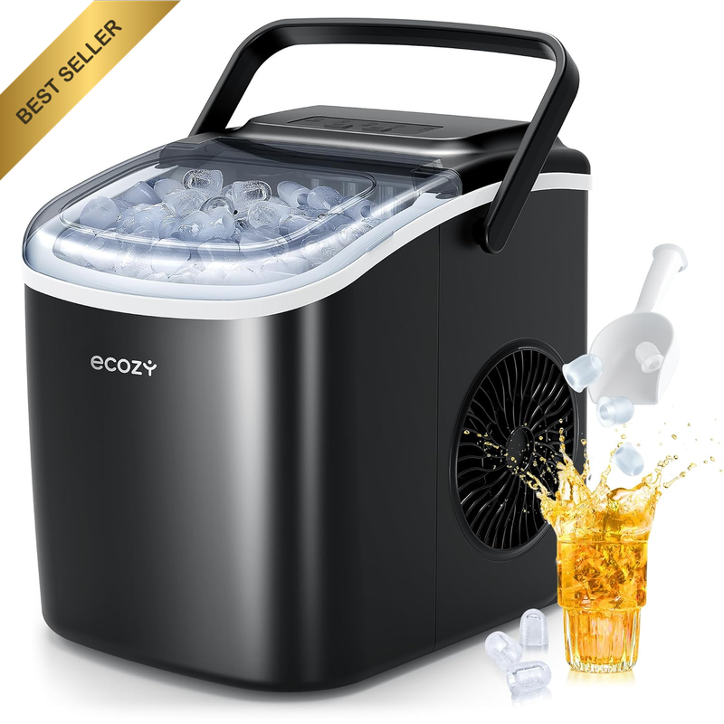 Portable Ice Maker Machine Countertop 12KG/24H Self-Cleaning