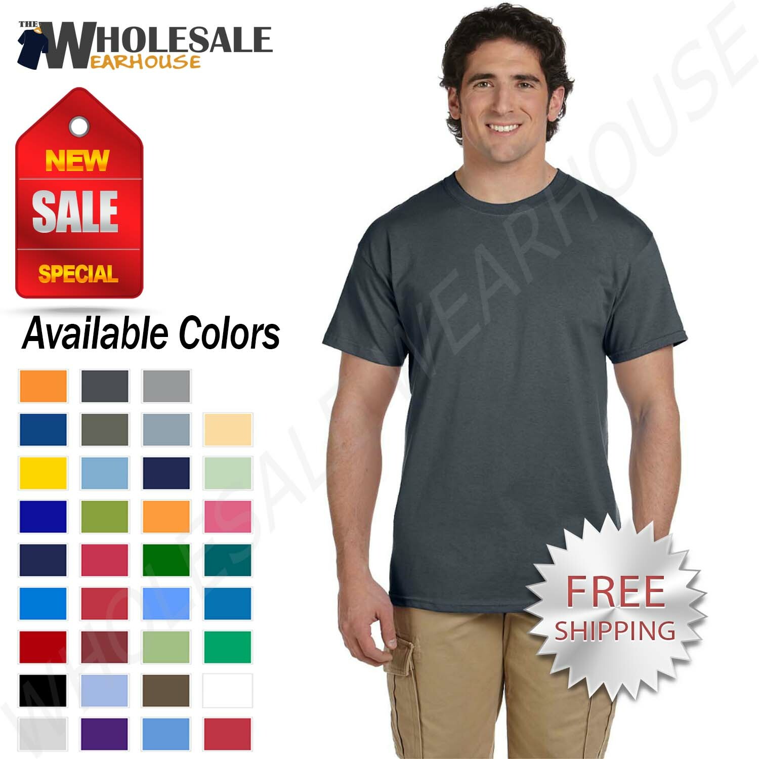 Gildan Mens Short Sleeves Heavy Weight Cotton 6 oz S-5XL T