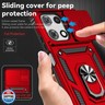 for Moto G 5G 2025 Case with Slide Camera Cover HD Screen Protector [Military Grade 16ft. Drop Tested] Magnetic Ring Kickstand Protective Phone Case for Motorola Moto G 5G 2025, Red