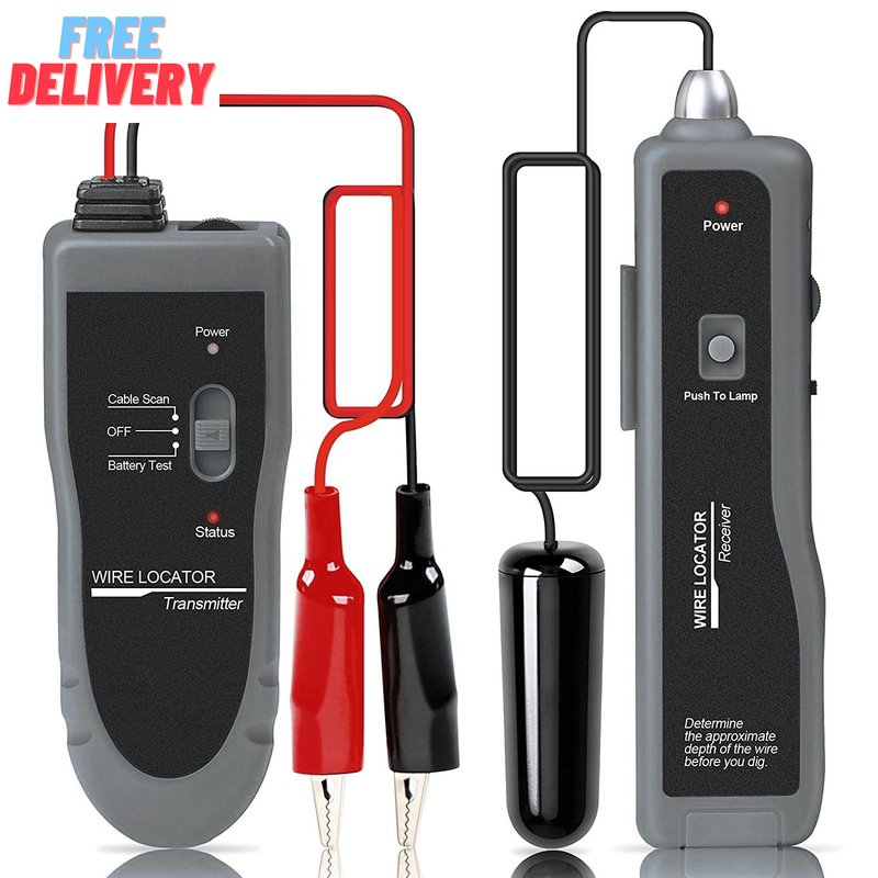 Underground Wire Tracer,  Underground Cable Locator with Earphone, Cable Tester