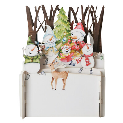 Alljoy 3D Snowman Fun Pop Up Christmas Greeting Card