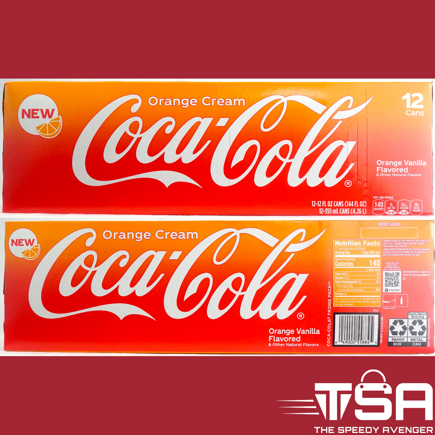 12pk Coca-Cola (Coke) ORANGE CREAM 12oz Cans Limited Edition NEW 2025