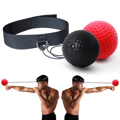 Hand Eye Coordination and Agility GEJRIO Boxing Reflex Ball on String with Headband 3 Difficulty Levels Boxing Fight Ball Equipment for Improving Punching Speed Reactions