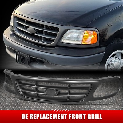 Для 02-04 Ford F150 F250 Bar 4WD 2WD Xl/Xlt Серая передняя решетка радиатора с эмблемой