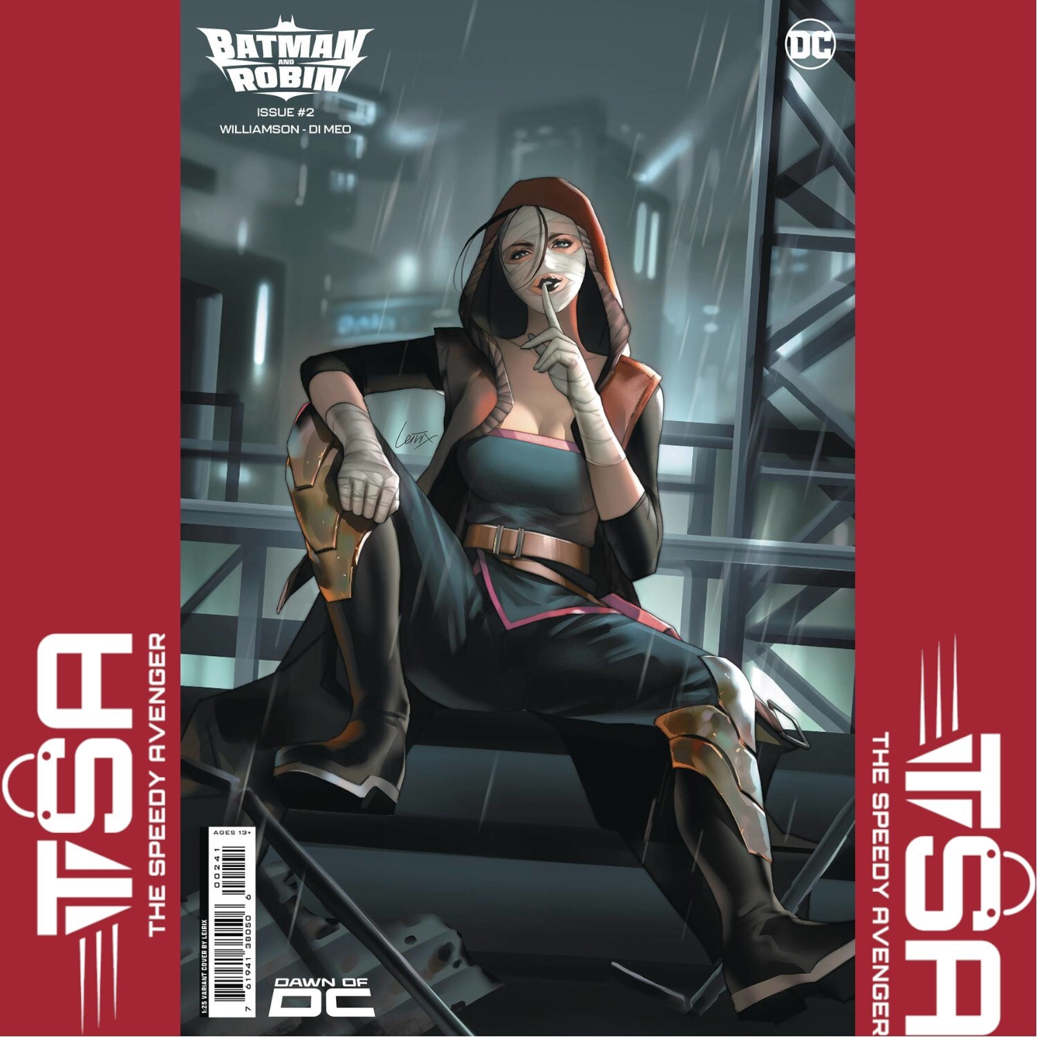 BATMAN AND ROBIN #2 Lesley Leirix Li 1:25 Incentive Ratio Variant FIRST SHUSH!