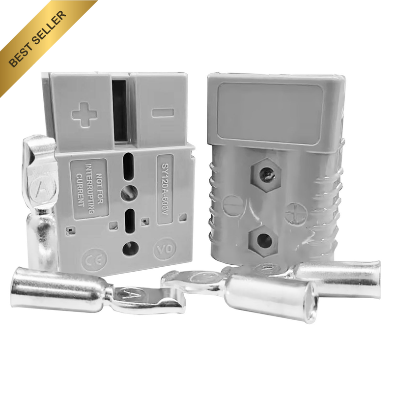 120A Anderson Style Connector (2 Pack), 12-36V Battery Quick Disconnect Plug wit