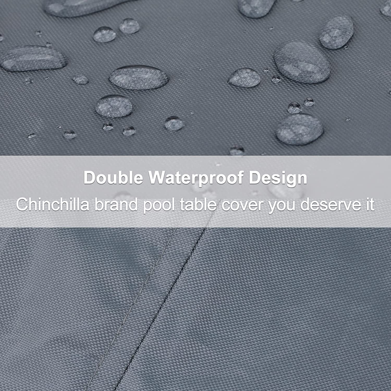 7/8/9 Ft Pool Table Cover, Waterproof Sunscreen 7FT- (92&Prime;L X 52&Prime;W X 33&Prime;H) Grey