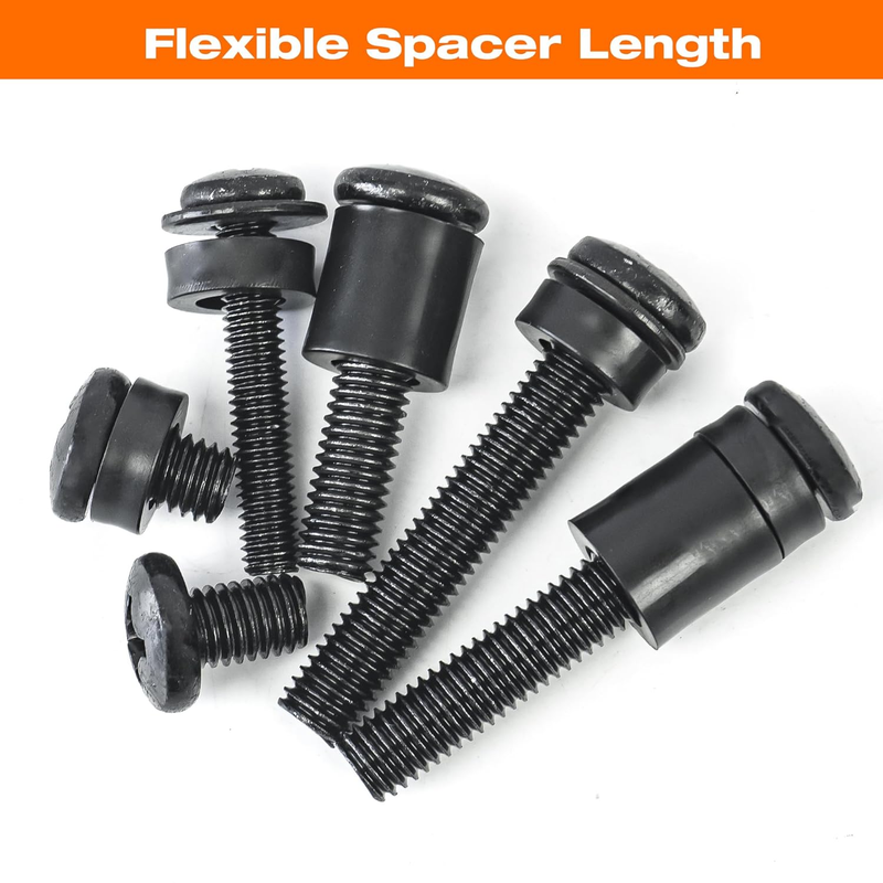 Universal TV Wall Mount Screws Hardware Bolt Kit, Includes M4, M5, M6, M8, Space